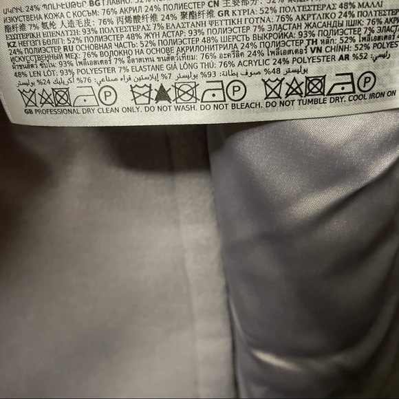 grey luxury wool blend coat with faux fur trim - EVERNEW MELBOURNE (H&M) - Picture 7 of 12